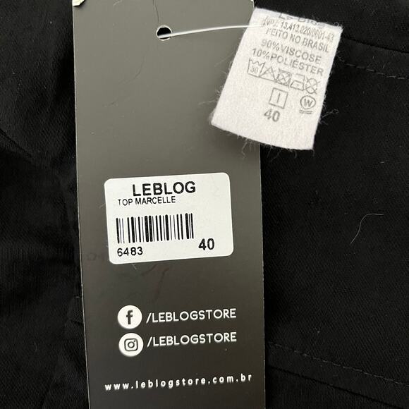 Le Blog Store Marcelle Crop Top in Black Size 40/8 - Picture 6 of 7